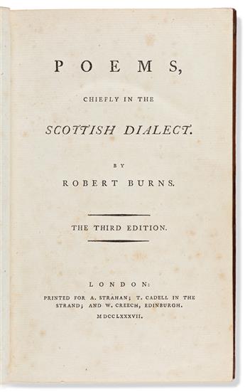 Burns, Robert (1759-1796) Poems, Chiefly in the Scottish Dialect.